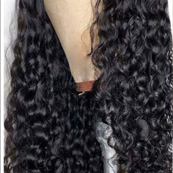 Water Wave Human Hair Lace Front Wig 4x4
